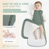 Picture of HAPIU Unisex Rayon Made from Bamboo Baby Sleep Sack TOG 1.0, 2-Way Zipper YKK, Wearable Blanket Baby, 6-18 Months,Dark Forest Green