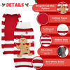 Picture of DOGGYZSTYLE Dog Christmas Sweater Xmas Pet Clothes Cute Striped Gingerbread Man Costume Holiday Puppy Cat Jumpers Outfits New Year Gifts for Small Medium Large Dogs(Red Gingerbread Man,XS)