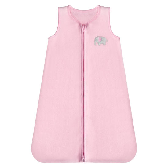 Picture of DaysU Micro Fleece Baby Sleep Sack, Baby Sleeping Bag Sleeveless with Two-Way Zipper, Sleep Sack for Baby Girl 12-18 Months, 1 Pack, Pink Elephant