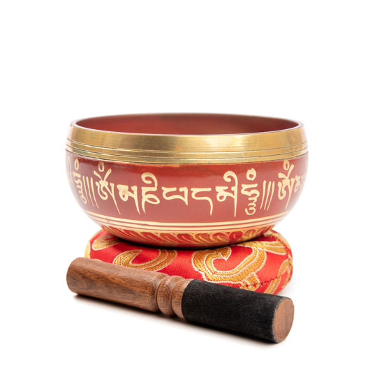 Picture of Tibetan Singing Bowl Set Bronze - Master Healing Grade - Authentic Handcrafted Sound Bowl by Himalayan Bazaar