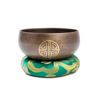 Picture of Tibetan Singing Bowl Set Bronze - Master Healing Grade - Authentic Handcrafted Sound Bowl by Himalayan Bazaar (Black and Red)