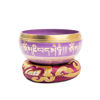Picture of Tibetan Singing Bowl Set Bronze - Master Healing Grade - Authentic Handcrafted Sound Bowl by Himalayan Bazaar (Black and Red)