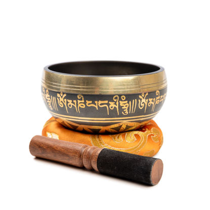 Picture of Tibetan Singing Bowl Set Bronze - Master Healing Grade - Authentic Handcrafted Sound Bowl by Himalayan Bazaar