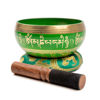 Picture of Tibetan Singing Bowl Set Bronze - Master Healing Grade - Authentic Handcrafted Sound Bowl by Himalayan Bazaar (Black and Red)