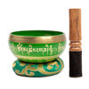 Picture of Tibetan Singing Bowl Set Bronze - Master Healing Grade - Authentic Handcrafted Sound Bowl by Himalayan Bazaar (Black and Red)
