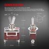 Picture of DaierTek Waterproof Toggle Switch 12V DC 30A Heavy Duty 2 Pin ON Off SPST with Weatherproof Boot Cap Cover for Auto Car Marine Boat -2 Pack