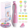 Picture of Baby Nail Trimmer Electric Nail File Baby Nail Clippers, 20 in 1 Safe Nail Filer Grinder Kit for Newborn Infant Toddler Kids or Adults Toes Fingernails Care Trim Polish, Led Light and Grinding Heads