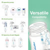 Picture of Maymom Wide-Mouth Milk Storage Collection Bottle with SureSeal Sealing Disk; Compatible with Spectra/Motif Luna/Ameda MYA/Bellababy Pumps. Can Replace Spectra S1 S2 Bottles, 6 pc (4.7Oz/140mL, 6pc)