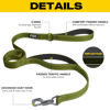 Picture of Fida 5 FT Heavy Duty Dog Leash with 2 Comfortable Padded Handles, Traffic Handle & Advanced Easy Snap Hook, Reflective Walking Lead for Large, Medium & Small Breed Dogs, Green