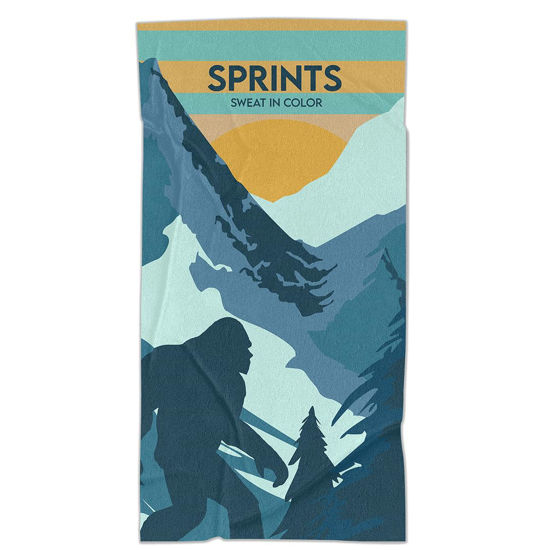 Picture of Sprints Athletic Running Towel, Full-Sized, Car Seat Cover - Moisture Wicking (Sasquatch)