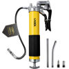 Picture of UTOOL Grease Gun, 8000 PSI Heavy Duty Pistol Grip Grease Gun Kit with 14 oz Capacity, 18 Inch Resin Flex Hose, 2 Basic Coupler, 2 Extension Rigid Pipe and 1 Sharp Type Nozzle