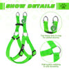 Picture of PUPTECK No Pull Dog Harness Soft Adjustable Basic Nylon Step in Puppy Vest Outdoor Walking with ID Tag, Green, XS