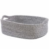 Picture of Woven Cotton Rope Storage Basket, Cube Changing Table Organizer for Closet Towels, Baby Nursery Bin, Small Dog Cat Toy Box, Gift Baskets empty (14.5"x 11"x 5") by CIKI HOME