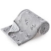 Picture of DaysU Silky Micro Soft Plush Baby Blankets Unisex with Print Animal Pattern and Soothing Raised Dots, Double Layer Bed Throws for Baby Crib, Animal Faces, Grey, 30x40 Inches