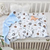 Picture of DaysU Silky Micro Soft Plush Baby Blankets for Girls with Print Animal Pattern and Soothing Raised Dots, Double Layer Bed Throws for Baby Crib, Bear, Blue, 30x40 Inches