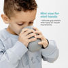Picture of ezpz Happy Cup + Straw System - 24 months+ (Blue) - 100% Silicone Cup + Straw for Older Toddler + Preschoolers