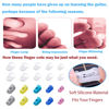 Picture of 20 Pcs Guitar Fingertip Protectors Guitar Finger Guards Protection Guitar Silicone Covers Caps for Guitar Bass Ukulele With 2 Pcs Guitar Fretboard Stickers And Guitar chord Chart