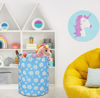 Picture of NTAOHAMPER Kids Laundry Hamper,Blue Laundry Basket,Baby Nursery Hamper,Waterproof Toys Storage Bin,Clothes Organizer,Gift Basket,Room Decor(Daisy)