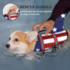 Picture of Dogcheer Dog Life Jacket Shark, American Flag Dog Life Vest with Reflective Stripes & Rescue Handle, Adjustable High Buoyancy Dog Swim Vest for Small Medium Large Dogs(Red & Dark-Blue, XS)