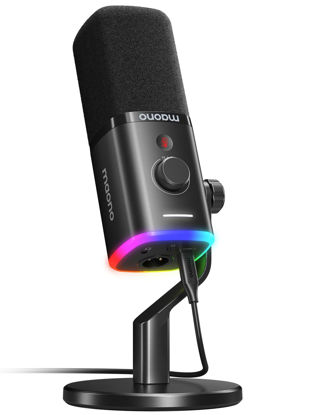 Picture of MAONO Dynamic Gaming Microphone: USB XLR Dynamic Computer Microphone with Software-RGB PC Mic for Gamer-Podcast Microphone Kit for Streaming Recording Studio YouTube Content Creation Online Chat