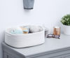 Picture of Woven Cotton Rope Storage Basket, Cube Changing Table Organizer for Closet Towels, Baby Nursery Bin, Small Dog Cat Toy Box, Gift Baskets empty (White)
