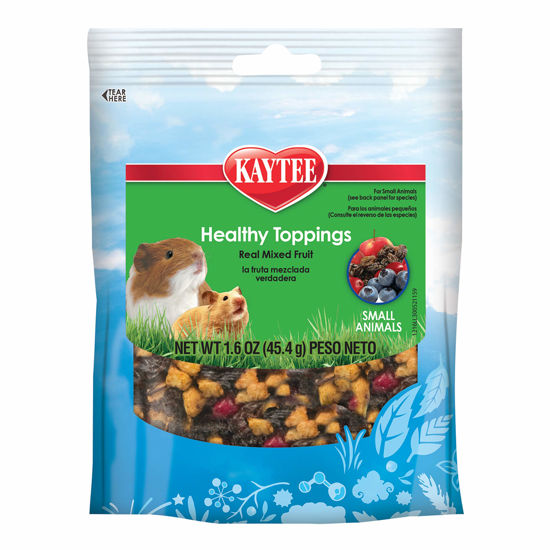 Picture of Kaytee Healthy Toppings Mixed Fruit Treat for Small Animals 1.6 oz,(Pack of 12)