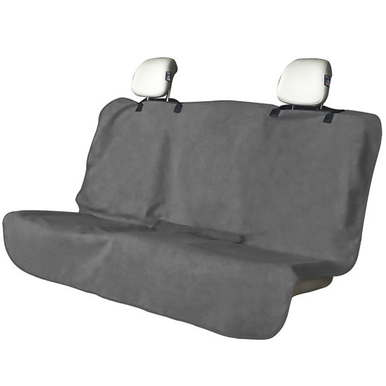 Picture of DECKALY Waterproof Backseat Cover for Car Trucks Van SUV Jeep, Rear Bench Towel Seat Covers, Car Seat Protector for Gym Swimming, Universal Fits for Truck Van and SUV (Bench Grey)