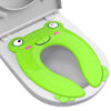 Picture of Portable Potty Seat for Toddler Travel - Foldable Non-Slip Potty Training Toilet Seat Cover for Boys Girls, Baby Kids with Drawstring Bag (Green Frog)