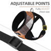 Picture of PUPTECK Soft Mesh Dog Harness and Leash Set Pet Puppy Cat Comfort Padded Vest No Pull Harnesses, Orange, L