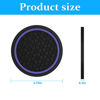 Picture of Mandark 4PCS Car Cup Holder Coasters, 2.75 Inch Non-Slip Insert Water Bottle Holder Pads, Dustproof Automotive Interior Accessories Mat, Universal for Vehicles, Trucks, RVs and More (Black/Purple)