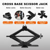 Picture of BIG RED AST10202SR Torin Wide Base Cross Car Scissor Jack: Steel Portable Quick Lift Tire Jacks Include Ratchet Wrench for Car, Truck, Sedans and MPV, 1.5 Ton (3,000 lbs) Capacity, Black