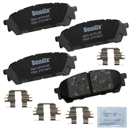 Picture of Bendix Priority1 CFC1004 Ceramic Rear Brake Pads for Saab 9-2X 2006-2005, Subaru Forester 2008-2004, Impreza 2007-2004