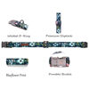 Picture of Elegant little tail Dog Collar, Floral Pet Collar Durable Darkblue Flower Dog Collars Male or Female Holiday Pet Gift Adjustable Dog Collar for Small Dogs
