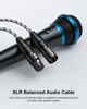 Picture of SNANSHI XLR Cables, 100ft 2-Pack - Balanced XLR Microphone Cable with Oxygen-Free Copper, Dual Shielding, Gold-Plated Connectors, and Nylon Braided Jacket for Mics, Mixers, and Audio Interfaces