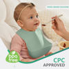 Picture of Cuddle Campus Set of 3 Silicone Bibs for Babies & Toddlers,Soft Adjustable Bibs with Pocket Food Catcher for Baby Girl,Boy