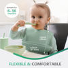 Picture of Cuddle Campus Set of 3 Silicone Bibs for Babies & Toddlers,Soft Adjustable Bibs with Pocket Food Catcher for Baby Girl,Boy