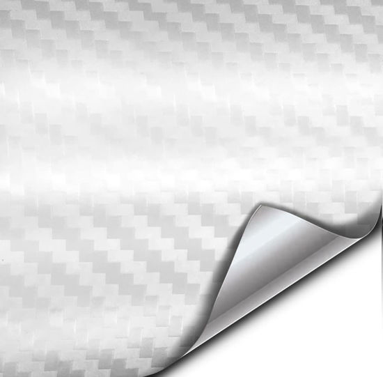 Picture of VViViD+ Premium Carbon Fiber Vinyl Wrap Film (White, 1ft x 5ft)