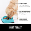 Picture of Gorilla Grip Slow Feeder Dog and Cat Bowls, Interactive Puzzle Toy for Dogs and Cats Food Training, Keeps Pets Busy and Prevents Puppy Overeating, Large, Small Breeds, 100% BPA Free, 1 Cup Turquoise