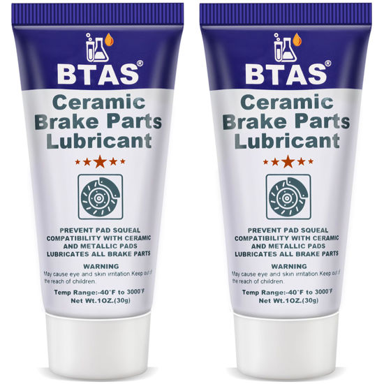 Picture of BTAS Brake Anti Seize&Squeal Synthetic Ceramic Grease 1 oz 2 Pcs,Caliper Pad Pin Parts Assembly Lubricant,High Temp Anti Seize Moisture Rust and Corrosion Resistant for Automotive