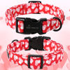 Picture of ARING PET Valentine's Day Dog Collar-Cotton Heart Dog Collars, Adjustable Valentine Heart Pet Collars Puppy Collar with Quick Release Buckle for Girl&Boy Dogs