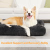 Picture of KSIIA Dog Crate Bed Washable Dog Beds for Large Dogs Deluxe Plush Fluffy Comfy Thick Kennel Pad Anti-Slip & Anti-Scratch Pet Sleeping Mat, 35 x 23 Inch, Dark Gray