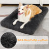 Picture of KSIIA Dog Crate Bed Washable Dog Beds for Large Dogs Deluxe Plush Fluffy Comfy Thick Kennel Pad Anti-Slip & Anti-Scratch Pet Sleeping Mat, 35 x 23 Inch, Dark Gray