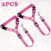 Picture of BWOGUE 2 Packs Dog Cat Safety Seat Belt Strap Car Headrest Restraint Adjustable Nylon Fabric Dog Restraints Vehicle Seatbelts Harness