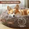 Picture of JOLLYVOGUE Dog Bed Cat Bed, Anti-Anxiety Small Dog Bed, Calming Donut Dog Bed for Puppy, Cozy Cat Bed, Fluffy Dog Beds for Small Dogs, Washable Round Puppy Bed for Indoor Pets (20"/Smoke Brown