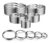 Picture of YHYZ Split Key Ring Circle Assorted, Metal Keyring Durable in 5 Sizes (Small 1/2 inch, 3/4 inch,1 inch, 1.25 inch, Large 1.38 inch), for Dog Pet Collar DIY Tag Jewelry Car Key (Sliver, Alloy Steel)