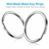 Picture of YHYZ Split Key Ring Circle Assorted, Metal Keyring Durable in 5 Sizes (Small 1/2 inch, 3/4 inch,1 inch, 1.25 inch, Large 1.38 inch), for Dog Pet Collar DIY Tag Jewelry Car Key (Sliver, Alloy Steel)