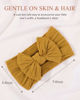 Picture of jollybows 12pcs Baby Girls Nylon Headband with Bow Newborn Hairbands Infant Hair Bow Elastics Handmade Hair Accessories for Toddlers Kids