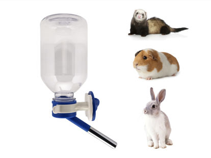 Picture of Choco Nose Patented No-Drip Water Bottle/Feeder for Guinea Pigs/Hamsters/Bunnies/Ferrets/Other Small Pets, Critters and Animals - for Cages, Crates or Wall Mount. 10.2oz. Nozzle 10mm, Blue (C128)
