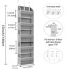Picture of TAHAVICE 2 Pack Over The Door Storage Organizer with 5 Pockets 10 Mesh Side Pockets, 44 lbs Weight Capacity Door Hanging Organizers and Storage for Bedroom,Bathroom,Nursery,Pantry,Dorm(Light Gray)