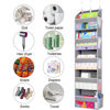 Picture of TAHAVICE 2 Pack Over The Door Storage Organizer with 5 Pockets 10 Mesh Side Pockets, 44 lbs Weight Capacity Door Hanging Organizers and Storage for Bedroom,Bathroom,Nursery,Pantry,Dorm(Light Gray)